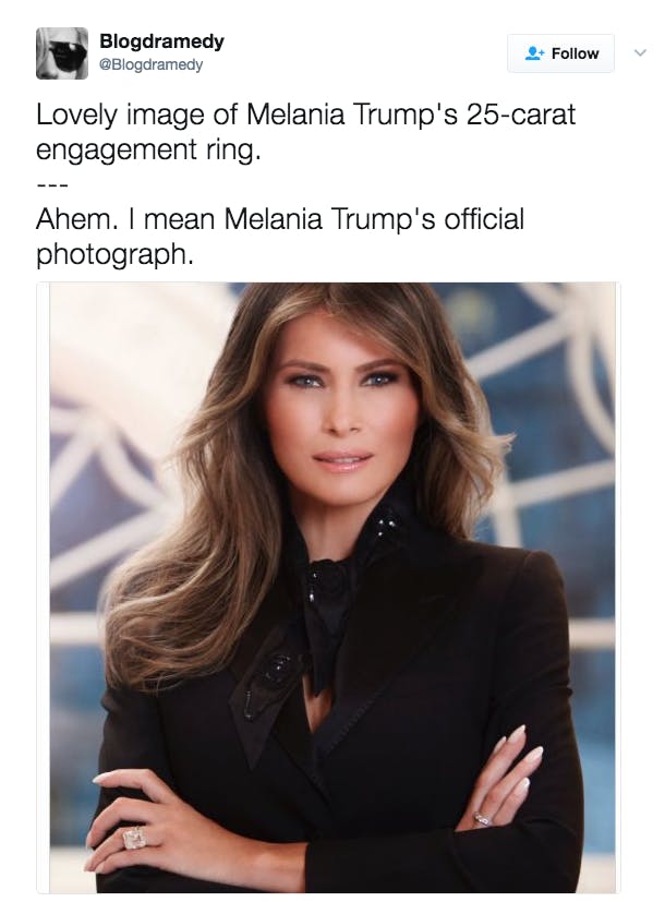 Melania Trump Has Two Engagement Rings Worth More Than $ 9 Million Tog